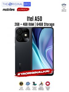 Itel A50 - 2GB RAM - 64GB Storage - PTA Approved - 12 Months Warranty - Black - The Original Bro Mobiles - TOB35